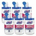 Purell FOODSERVICE SURFACE SANITIZING WIPES, FRAGRANCE-FREE, 10 X 7, 6PK 934106CT